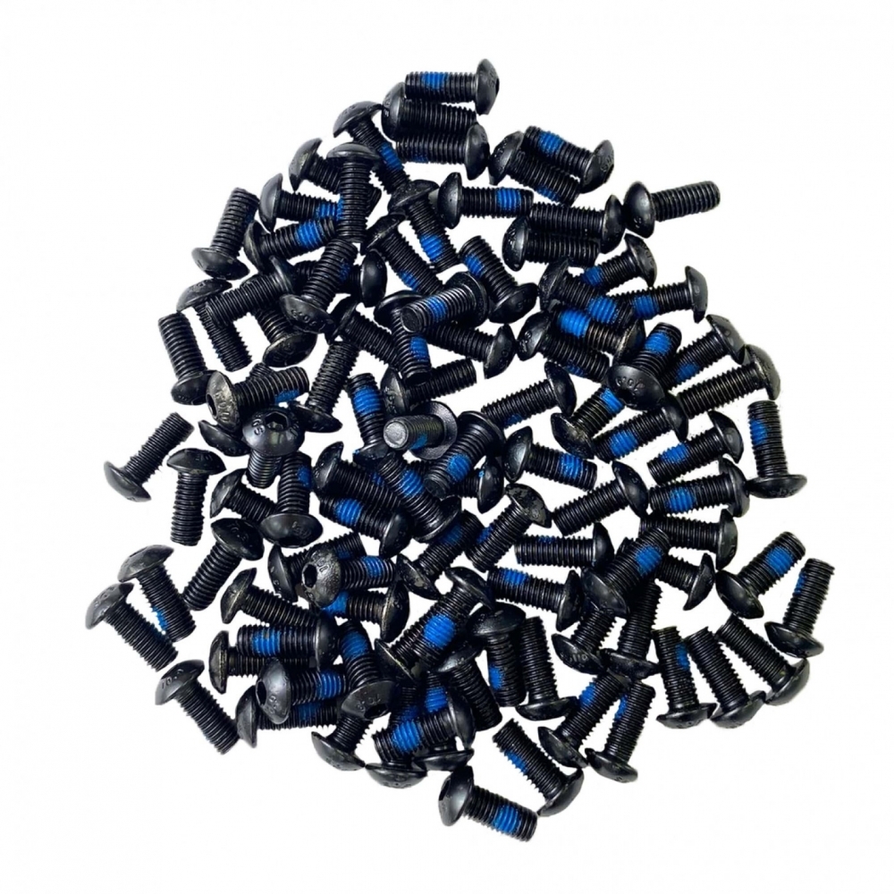 Kit 100 Viti a Testa Esagonale per Fissaggio Cruscotto Manubri Universale - Nero