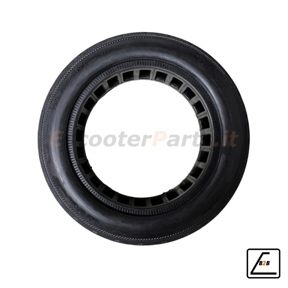 Copertone Solido 10X2.7-6.5 con Rim da 53 mm per Kugoo G-Buster - Nero