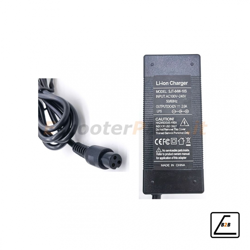 Carica Batteria 36V - 2A Connettore GX12 - Nero