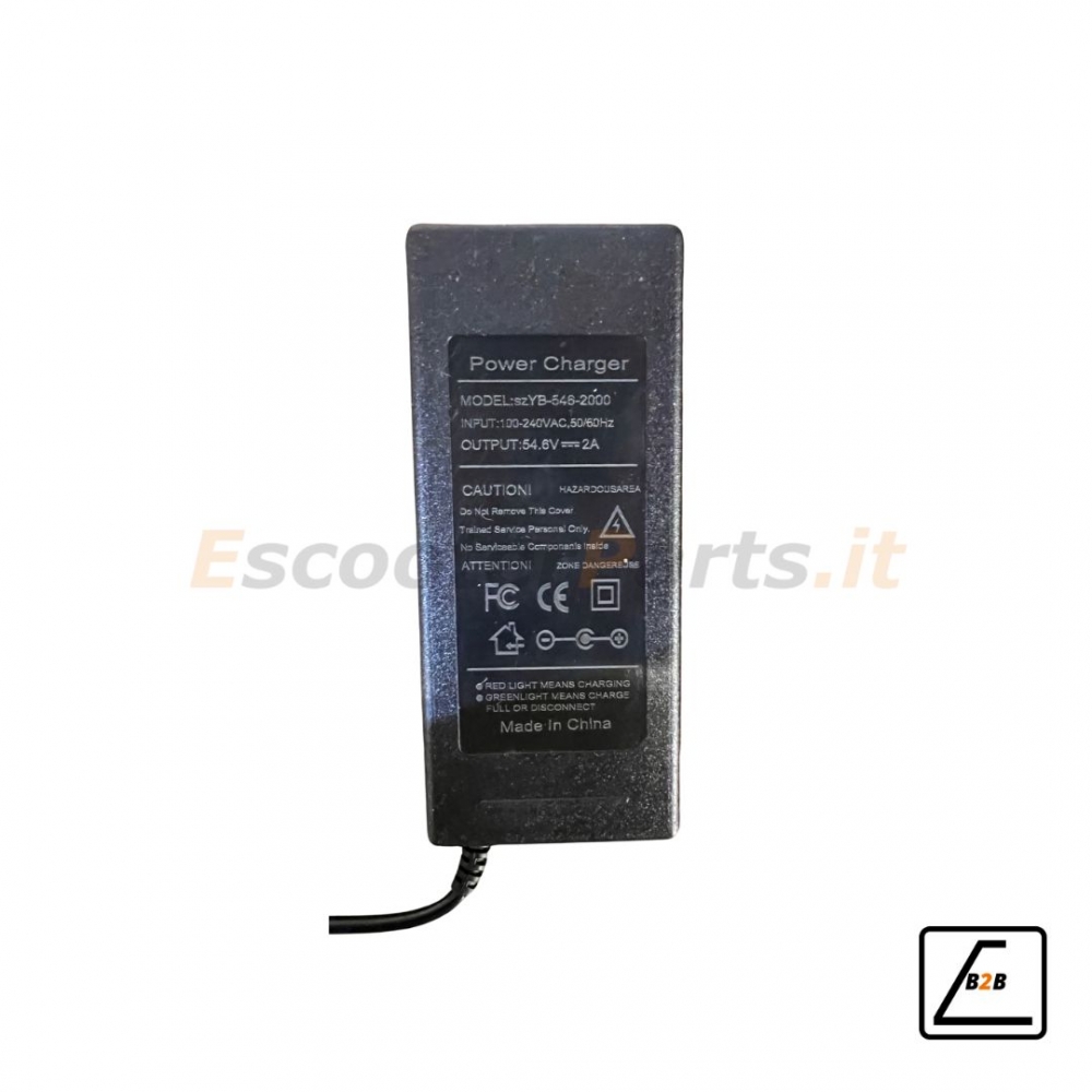 Carica Batteria 48V - 2A - 54.6V Compatibile Vivo S4 Sport Connettore DC 2.1