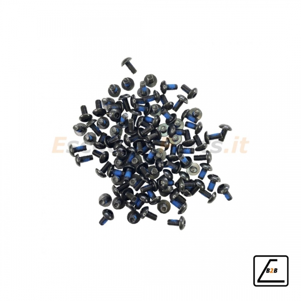 Kit 100 Viti in Acciaio a Testa Esagonale Bombata per Freni a Disco - Nero