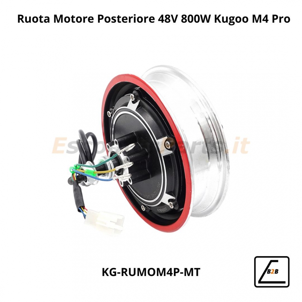 Ruota Motore Posteriore 48V 800W Kugoo M4 Pro - Nero/Metal