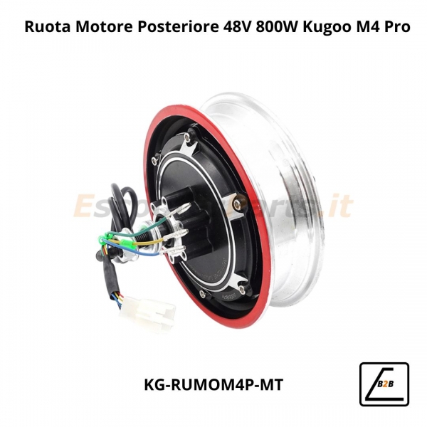 Ruota Motore Posteriore 48V 800W Kugoo M4 Pro - Nero/Metal