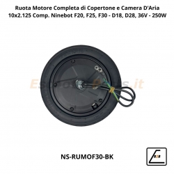 Ruota Motore Completa di Copertone 10x2.125 per Ninebot F25, F30, F40 36V - 300W