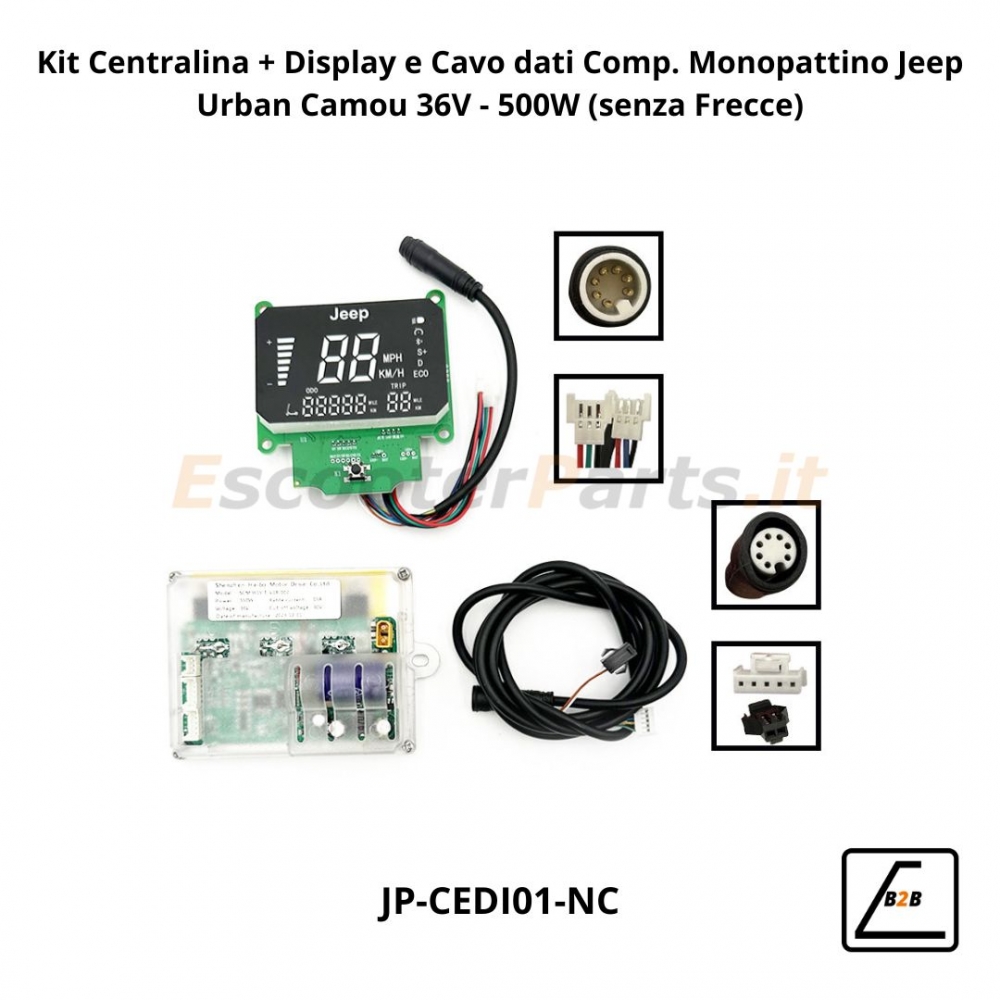 Kit Centralina + Display per Jeep Urban Camou 36V - 500W, senza Frecce