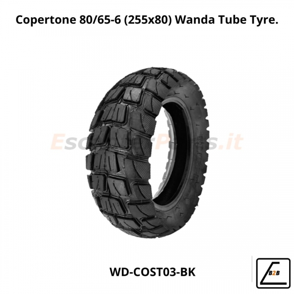 Copertone 80/65-6 (255X80) OEM Tube Tyre Off-Road - Nero