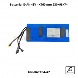 Batteria 13 Ah 48V - XT60 Misura in mm 270x107x71 - Azzurro