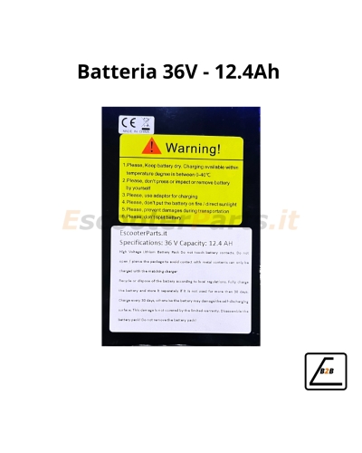 Batteria 12,8 Ah, 36V per E-Bike e Monopattini Elettici mm 285x89x40 - Azzurra