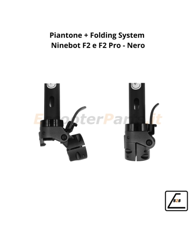 Piantone + Folding System Originale Ninebot F2 e F2 Pro - Nero
